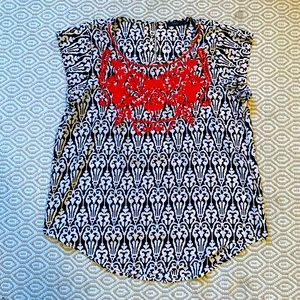 THML Patterned and Embroidered Capped Shirt